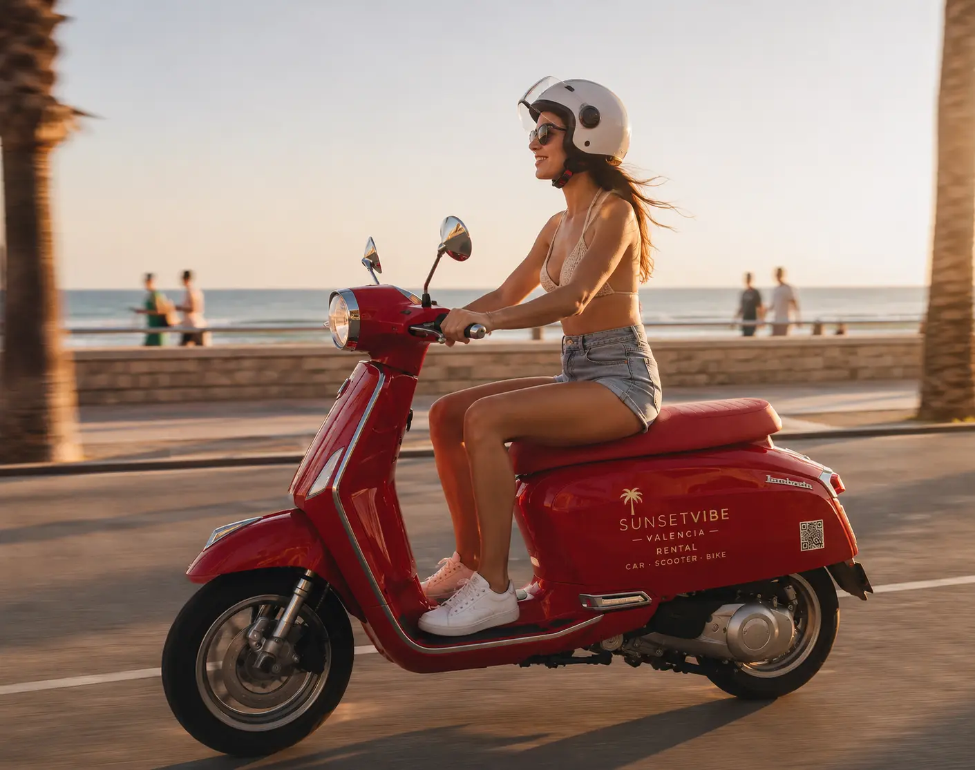 Retro Lambretta scooter